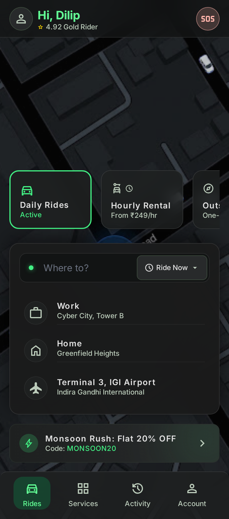 Velocity Home Dashboard